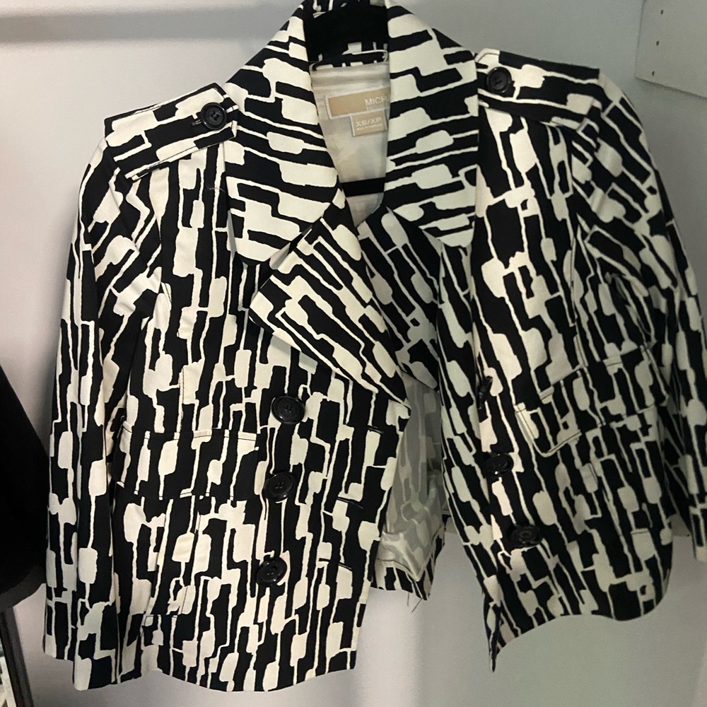 Michael Kors Black and White Blazer